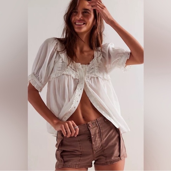 Free People Pants - BNWOT Free People Brown Micro Shorts